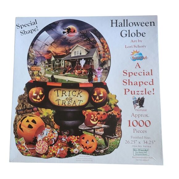 Halloween Globe Puzzle - 1000 Pieces - Picture 1 of 2